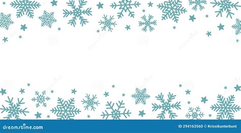 Christmas Snowflake Border Isolated Stock Vector - Illustration of ...