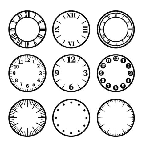 Clock Face Svg Bundle Clock Face Clipart Clock Face Svg For 52 Off