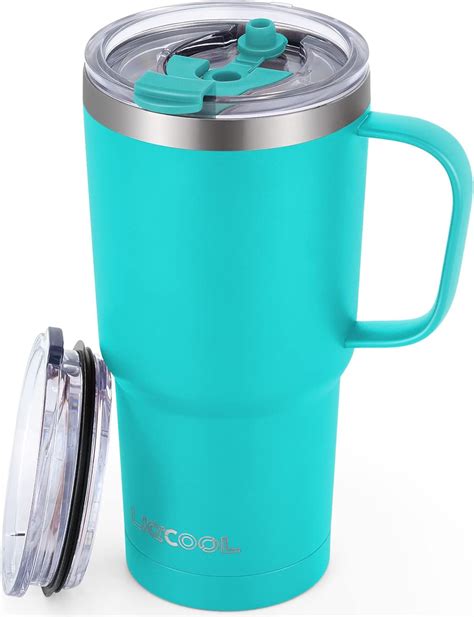 Liqcool Insulated Coffee Mug 20 Oz Stainless Steel Tumbler With Handle Double Wall