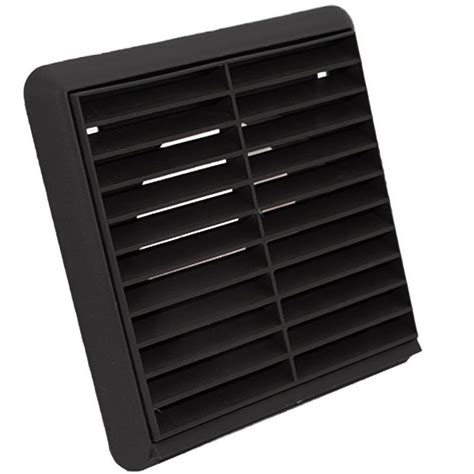 Louvred Grille 100mm Black Vent Covers I Sells Kitchen Extractor