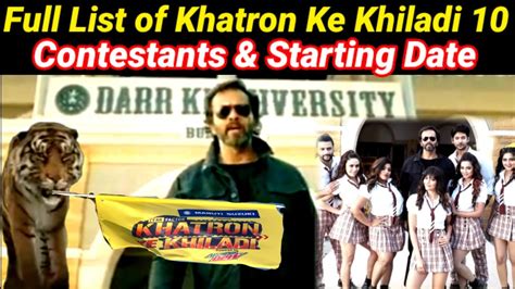 Khatron Ke Khiladi Confirmed Contestant List Of Kkk First Promo