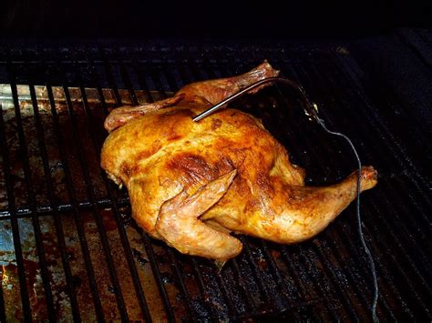 Pellet Smoker Cooking Smoked Chicken For Sandwich And To Pull