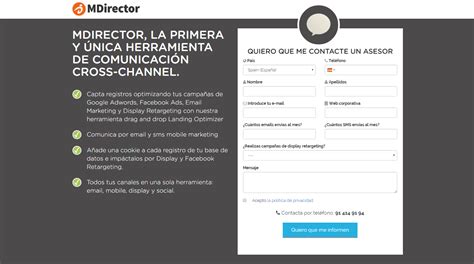 Ejemplos De Formularios De Contacto Mdirector