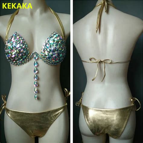 Kekaka Sexy Crystal Diamond Brazilian Bikini 2019 Blingbling Rhinestone