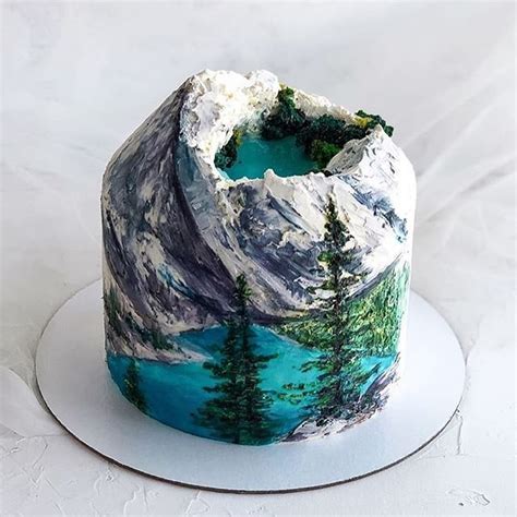 Landscape Cake Mountain Cake Cake Designs Crazy Cakes