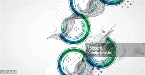 Wireframe Concept Abstract Technology Futuristic Vector Background Hand