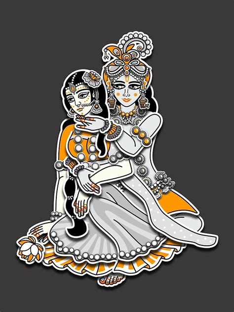 "Radha Krishna" Art Print by GundicaArt | Redbubble