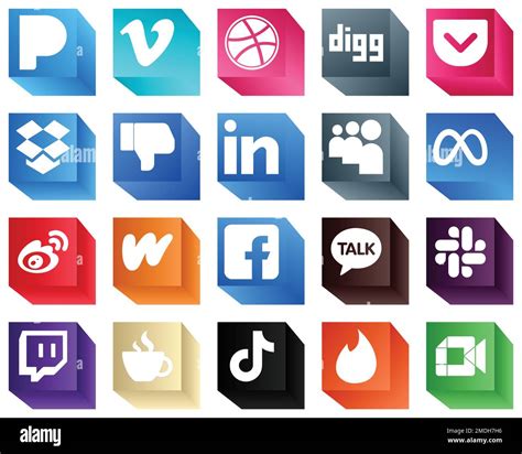 Linkedin Icon D Stock Vector Images Alamy