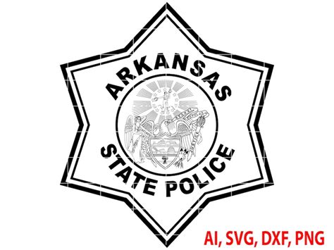 Arkansas State Police Badge Logo Seal Custom Ai Vector Etsy