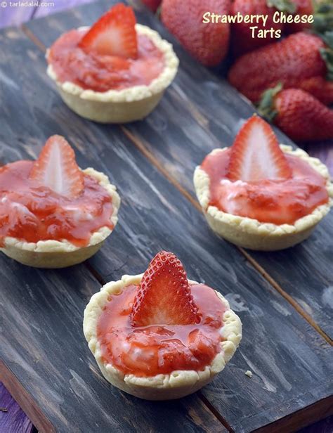 Strawberry Cheese Tarts Recipe Eggless Dessert Recipes Recipe Tart