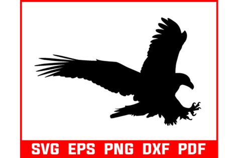 Flying Eagle Silhouette SVG Graphic By Fashionzonecreations Creative