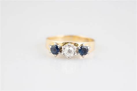 Ct Sapphire Diamond Bridge Ring With Stones Rings Jewellery