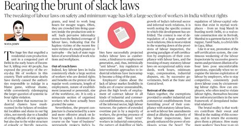 Bearing The Brunt Of Slack Laws Labour Law Reforms The Downside