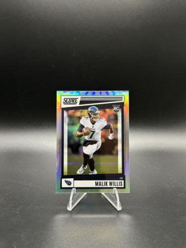 Chronicles Football Score Silver Prizm Holo Malik Willis Rookie Rc