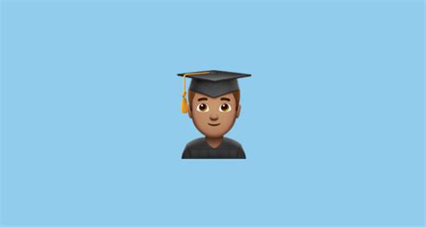 👨🏽‍🎓 Estudiante Hombre Tono De Piel Medio Emoji On Apple Ios 146