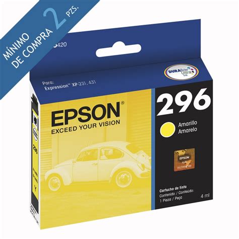 Epson cartucho de tinta 296 amarillo Costco México