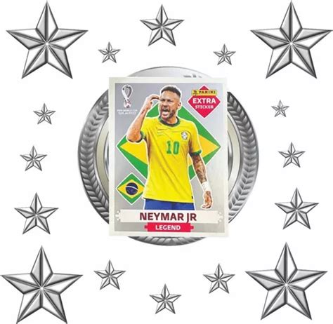 Figurinha Copa Neymar Jr Legend Prata Extra Qatar Parcelamento