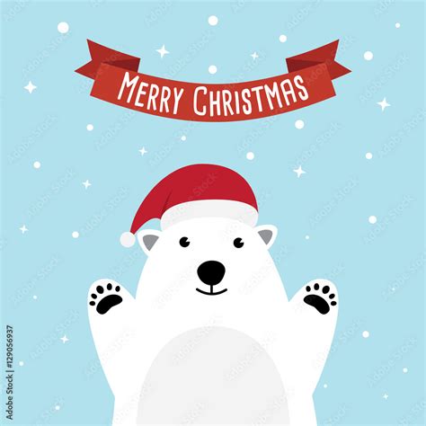 Cartoon Christmas Polar Bear