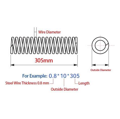 304 Stainless Steel Compression Spring Pressure Small Spring 0 6mm Wire