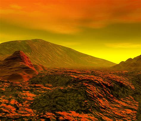 Computer Artwork Of The Surface Of Venus Photograph By Julian Baum