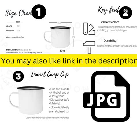 Mug Size Chart Cup Size Chart Mug Mockup 11oz 15oz Mug Size Etsy Canada