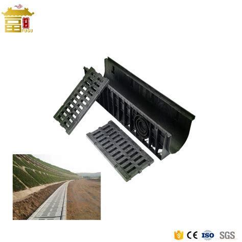 Plastics Pvc U Type Complete Drainage System Polymer Concrete Sewer