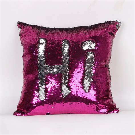 Two Tone Glitter Mermaid Sequin Pillow Color Changing Sequin Throw