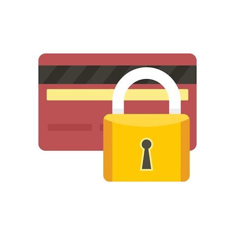 Premium Vector Credit Card Locked Icon Flat Illustration Of Credit