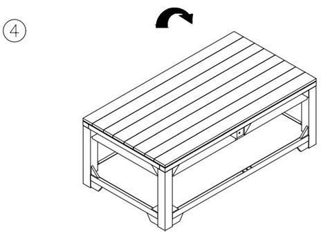 Ashley T Rogness Rustic Brown Lift Top Cocktail Table User Manual