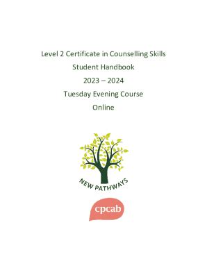 Fillable Online Level 2 Certificate In Counselling Skills Student