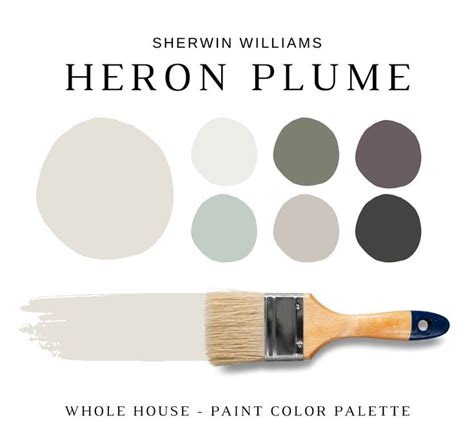 Sherwin Williams HERON PLUME Home Color Scheme, Warm Neutral Paint Color, Heron Plume ...