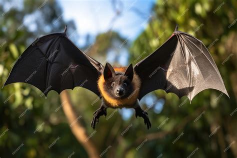 Premium Photo Spectacled Flying Fox In The Wild