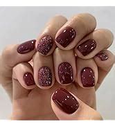 Amazon Pcs Green Press On Nails Short Almond Shanrun Nude Fake Nails Press Ons With