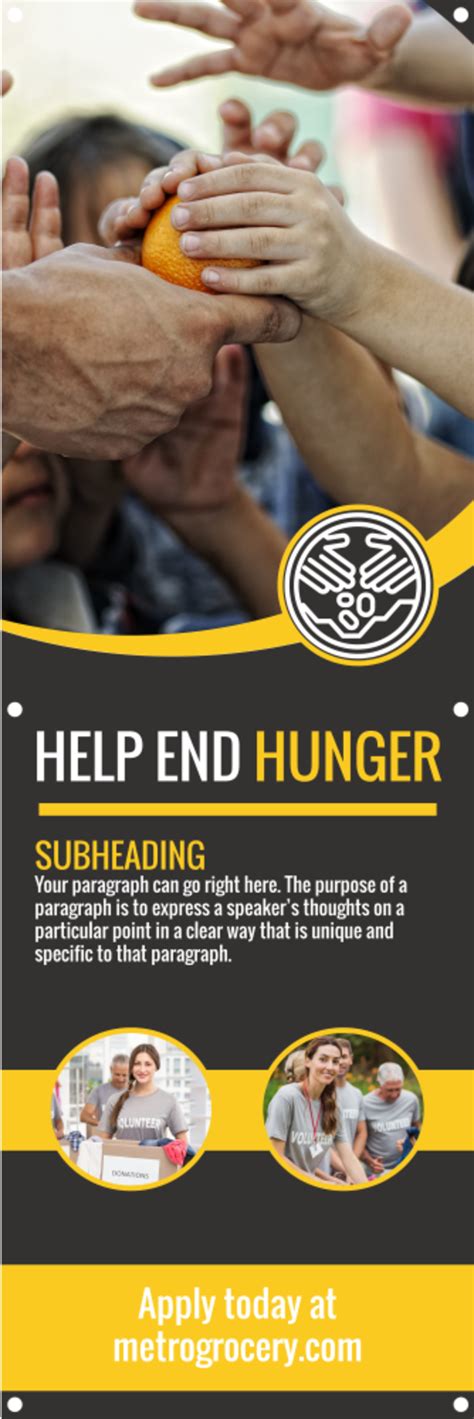 Help End Hunger Banner Template Mycreativeshop