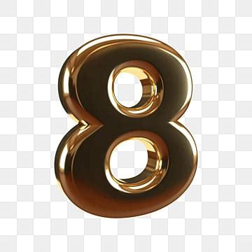 Golden Background 3d Images Hd, 3d Golden Number 8 Isolated On ...
