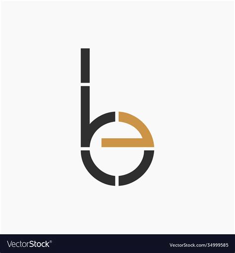 Initial Letter Logo Or Be Design Royalty Free Vector Image