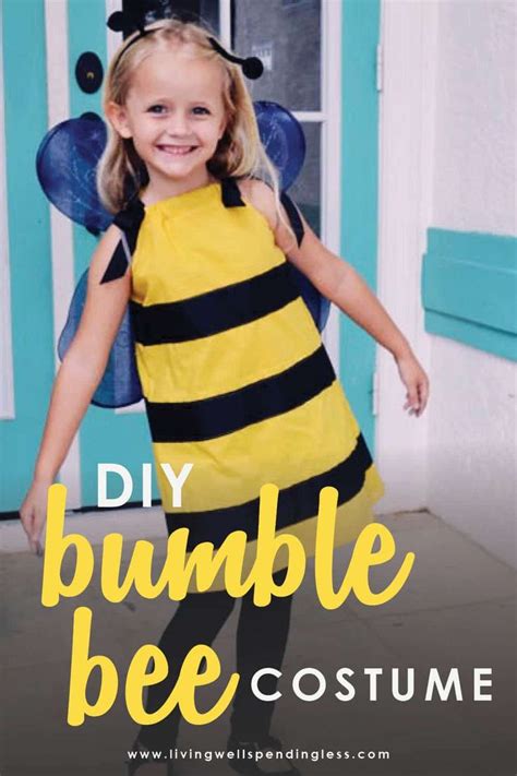 Easy DIY Bumblebee Costume | Easy Sew Halloween Costume for Kids | Toddler bee costume, Bee ...