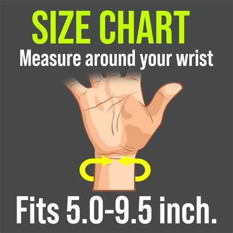 Cushion Wrist Brace Size Chart – BLITZU