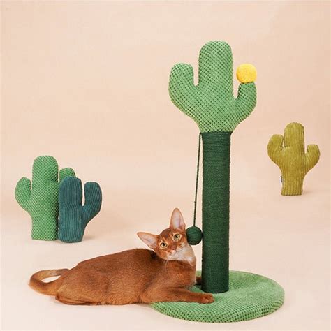 Cactus Cat Scratching Post Cat Tree 256 Inches Scratcher Etsy