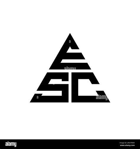 Esc Triangle Letter Logo Design With Triangle Shape Esc Triangle Logo