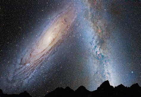 Collision Between The Milky Way And Andromeda Galaxy