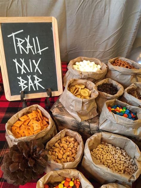 Image Result For Trail Mix Bar Camping Birthday Party Lumberjack