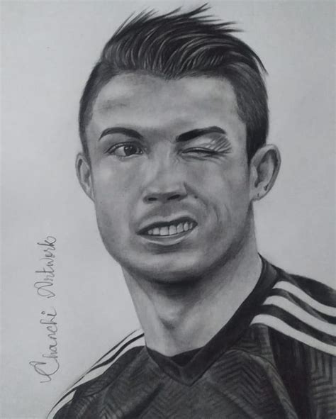 Portrait Drawing Christiano Ronaldo Portrait Drawing Ronaldo