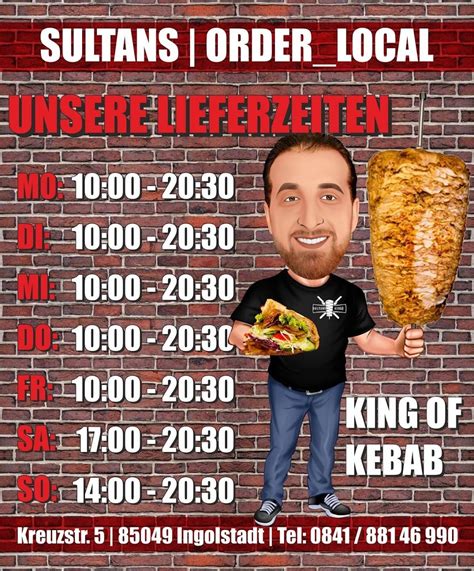 Speisekarte Von Sultans Kebab Restaurant Ingolstadt