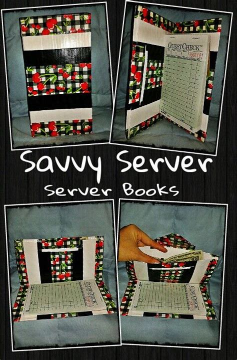 Handmade Lightweight Duct Tape Server Books One Pocket For Cash And