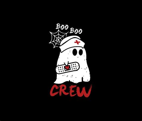 Home D Cor Wall D Cor Prints Nurse Halloween Boo Boo Crew Nurse Ghost