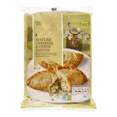 M S 2 Mature Cheddar Onion Pasties Ocado