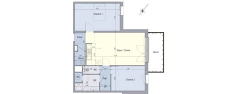 Plan Appartement T3 De 65 11 M² Neuf à Venette Résidence « Lecrin N°709