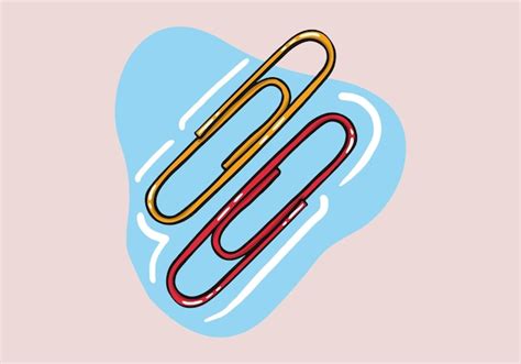 Premium Vector Hand Drawn Colorful Paperclip Colorful Paper Clips