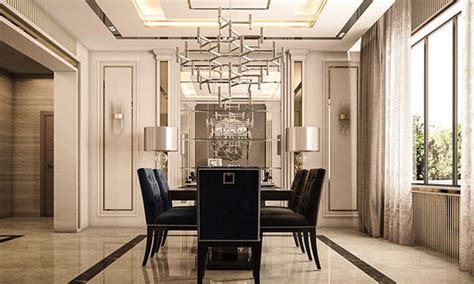 Dining Room With Neoclassic Style On Behance Luxury Living Room Decor